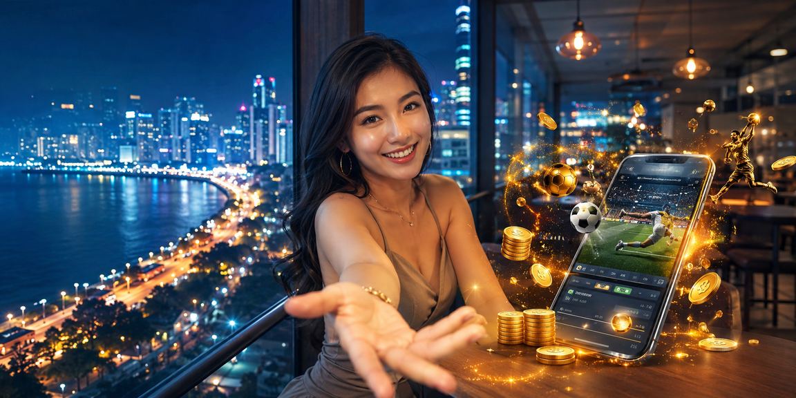 Sports bettors in Penang using their phones